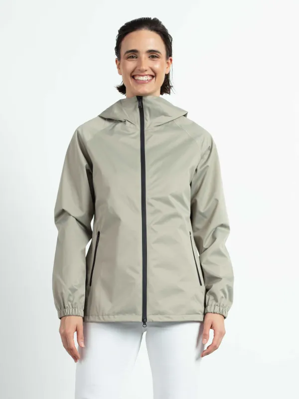 WEGA Green Goose Damenjacke mit verschweißten Nähten Anniversary Rain - Vegane Regenjacke in Schilf